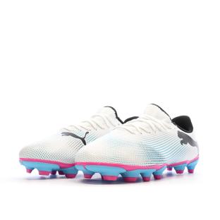 Chaussures de football Blanche/Bleu Garçon Puma Future 7 vue 6