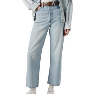 Jean Bleu Clair Femme Levi's Ribcage Straight pas cher