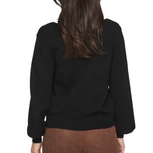 Pull Noir Femme Vila Viril Rev vue 2