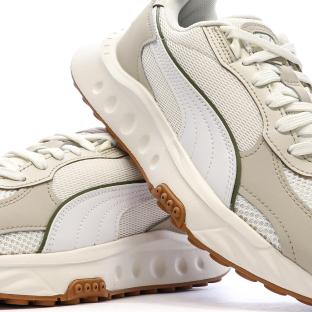 Zapatillas de running beige/blancas para mujer Puma Wild Rider Futurism ver 0