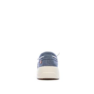 Zapatos náuticos azules para mujer TBS de lona de algodón color arcilla ver 0