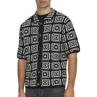 Chemise à Maille Noir/Blanc Homme Only & Sons Bart RLX 5 SS vue 0