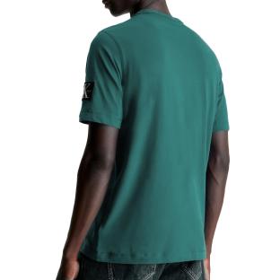 T-shirt Vert Homme Calvin Klein Jeans Badge vue 2