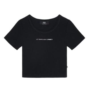 T-Shirt Noir Fille Le Temps Des Cerises Yukongi pas cher