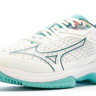 Chaussures de tennis Blanches Femme Mizuno Wave Exceed vue 7
