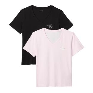 Lot de 2 T-shirts Noir/Rose Calvin Klein Jeans Monologo vue 0