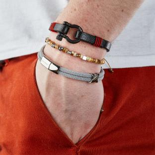 Bracelet Noir/Rouge Homme Geographical Norway 315061 vue 2