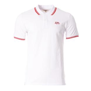 Polo Blanc/Rouge Homme Lee Cooper Opan pas cher