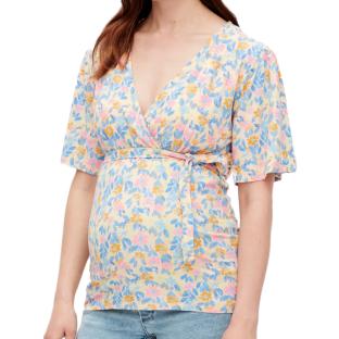 Blouse de Grossesse Jaune/Bleu Femme Mamalicious Brasil vue 0