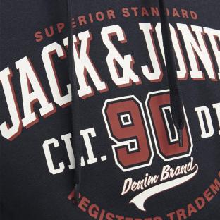 Sweat Marine Homme Jack & Jones Logo vue 3