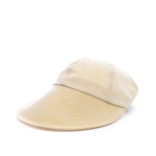 Chapeau Visière Beige Femme Via Lorenzo Naturel vue 0