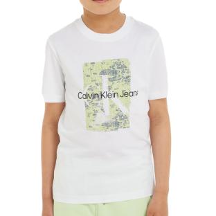 T-shirt Blanc Garçon Calvin Klein Jeans Second Skin pas cher