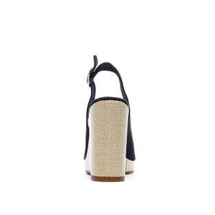 Sandales Noires Femme Tommy Hilfiger Wedge vue 3