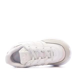 Baskets Blanches Fille Adidas Retropy vue 4