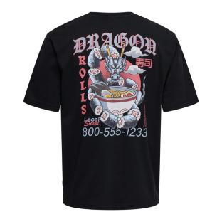 T-Shirt Noir Homme Only & Sons Tristan vue 0
