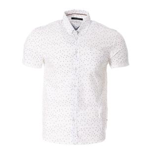 Chemise Blanche/Marine/Vert Homme Teddy Smith Cut Mc 10711556D pas cher