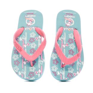 Tongs Turquoise/Rose Fille Beppi Slipper Snoopy vue 3