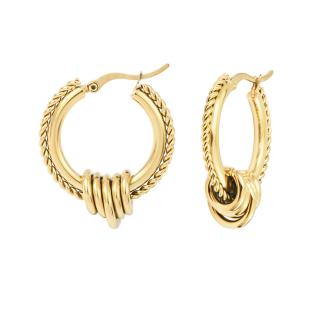 Boucles D'oreilles Doré Femme Clio Blue Mado vue 0