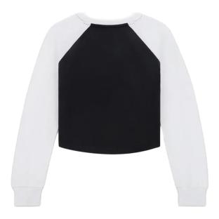 T-Shirt Noir Femme Converse Cozy Raglan vue 0