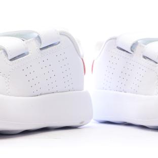 Baskets Blanches/Rose Fille bébé Adidas Advantage vue 7