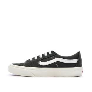Baskets Gris/Blanc Femme Vans Sk8-low Canva pas cher