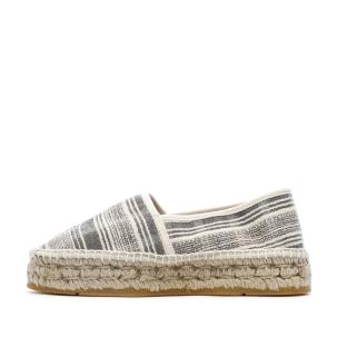 Espadrilles Blanches/Noires Femme Pare Gabia Aduna vue 0