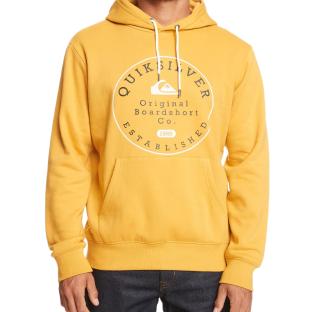 Sweat Jaune Homme Quiksilver Circletrimhood vue 0