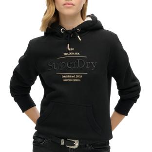 Sweat Noir Femme Superdry Luxe pas cher
