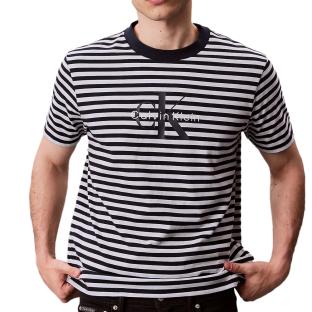 T-Shirt à Rayure Bleu/Gris Homme Calvin Klein Jeans 20s Stripe vue 0