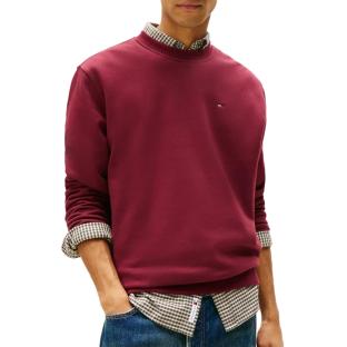 Sweat Bordeaux Homme Tommy Hilfiger Reg Flag Crew pas cher