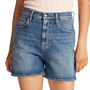 Short en Jean Bleu Femme Tommy Hilfiger Mom pas cher