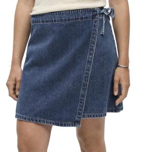 Jupe Portefeuille Denim Bleu Femme Vero Moda Wrap vue 0