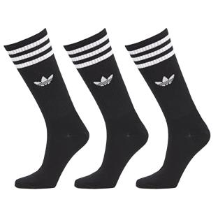 Lot de trois paires de chaussettes Noires Homme Adidas High Crew vue 0
