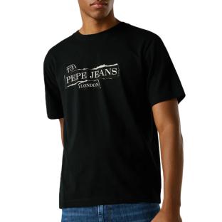 T-Shirt Noir Homme Pepe jeans Griffin vue 0