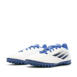 Chaussures de futsal Blanc/Bleu Enfant Adidas X Speedflow.4 vue 6