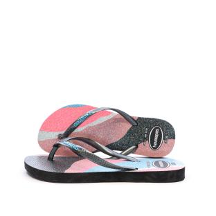 Chanclas negras y rosas para mujer Havaianas Slim Palette Glow ver 0