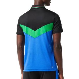 Polo Noir Homme Lacoste Tennis x Daniil Medvedev vue 0