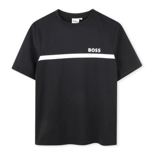 Camiseta negra/blanca para niño de Hugo Boss J52727 ver 0