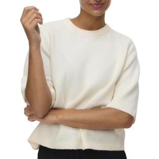 Pull Manches Courtes Beige Femme Vero Moda Boom vue 0