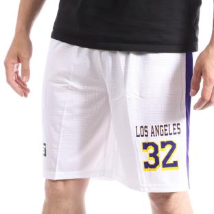 Short Basketall Blanc Homme Sport Zone Los Angeles Lakers pas cher