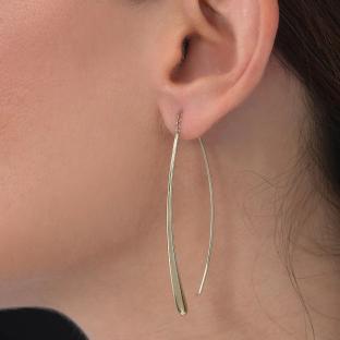 Boucles Argenté Femme Clio Blue Gouttes Longues Alix vue 2