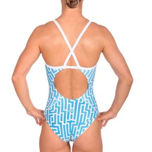 Maillot de bain Bleu/Blanc Femme Mako Nereid Labyrinth vue 0