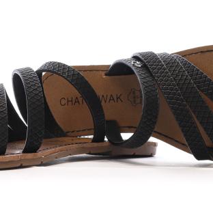 Sandales Noires Femme Chattawak ROXANNE vue 7