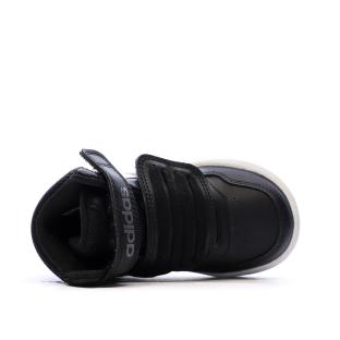 Baskets Noires/Blanches Garçon Adidas Hoops vue 0