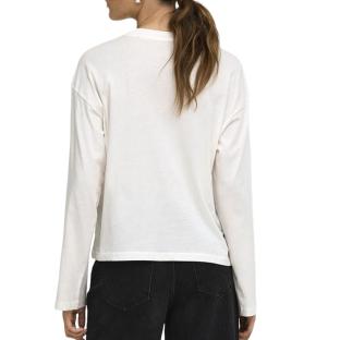 T-Shirt Manches Longues Blanc Femme Only Happy vue 0