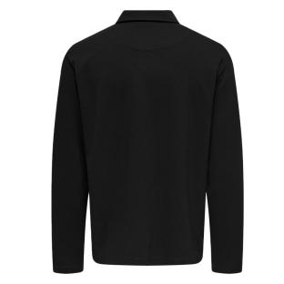 Polo Noir Homme Only & Sons Newkodyl vue 2