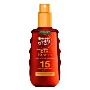 Huile Protectrice Sublimatrice Garnier Ambre Solaire Ideal Bronze FPS15 pas cher