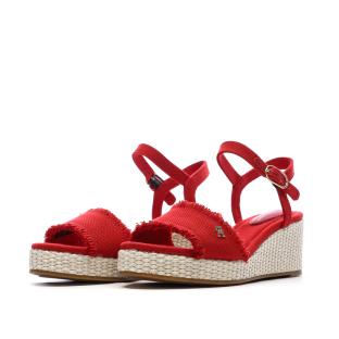 Sandales à Talons Rouge Femme Tommy Hilfiger Wedgeee vue 0