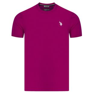 T-Shirt Fuchsia Homme US Polo ASSN Luca pas cher