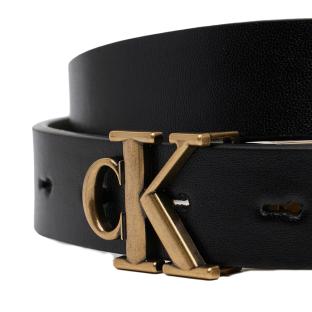 Ceinture Noires Femme Calvin Klein Jeans Monogram Placque Buc vue 2